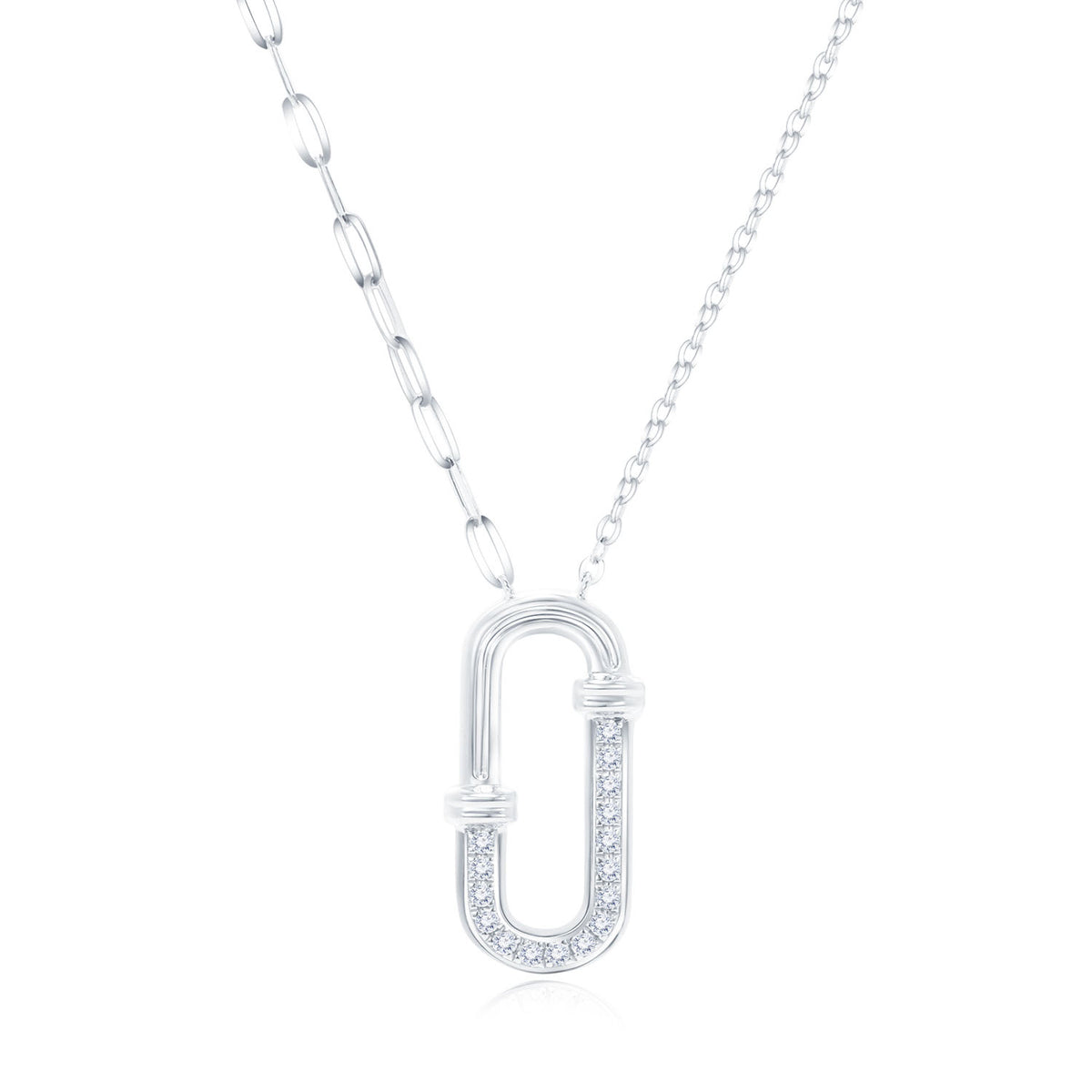 18K White Gold Diamond Necklace