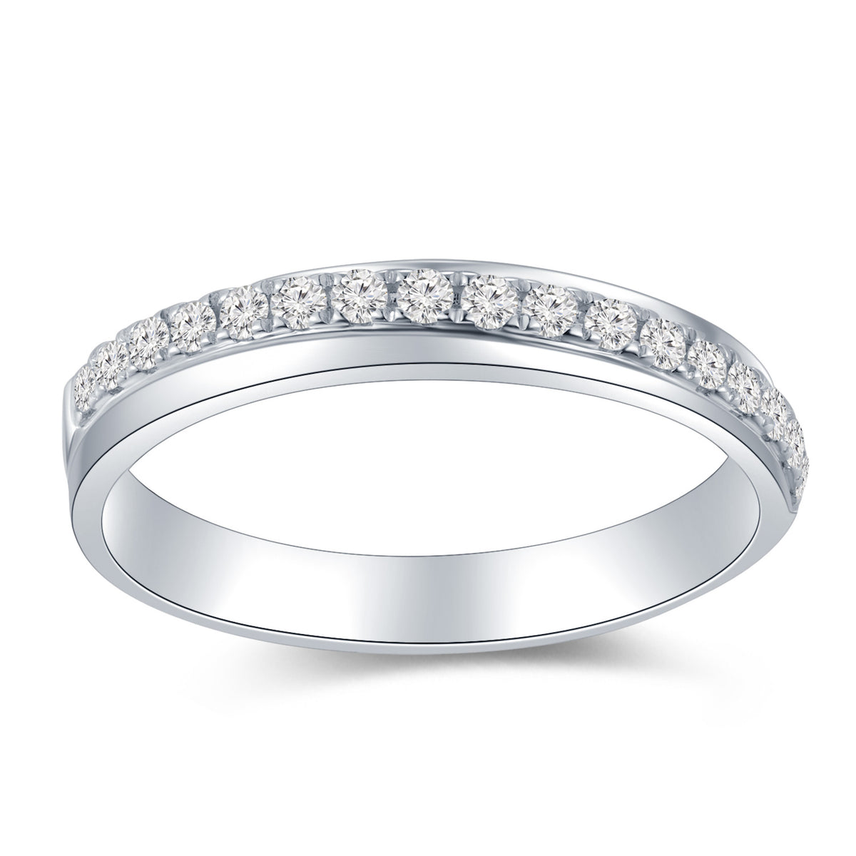 18K White Gold Diamond Eternity Ladies Ring