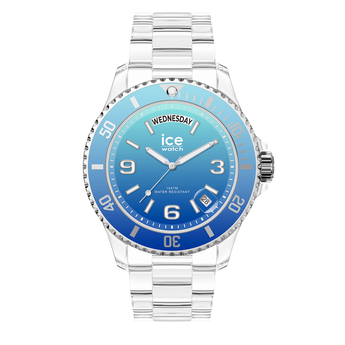 ICE Clear Sunset Turquoise Medium Day Date 021435
