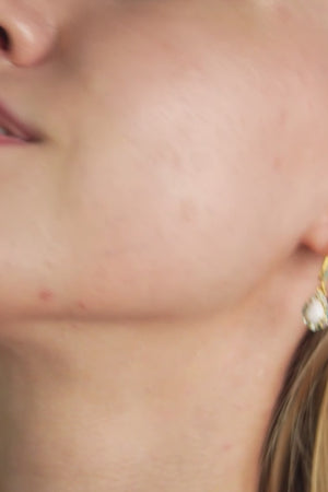 GEORGINI WISTERIA CREATED OPAL FLORIBUNDA SHEPHERD HOOK EARRINGS GOLD