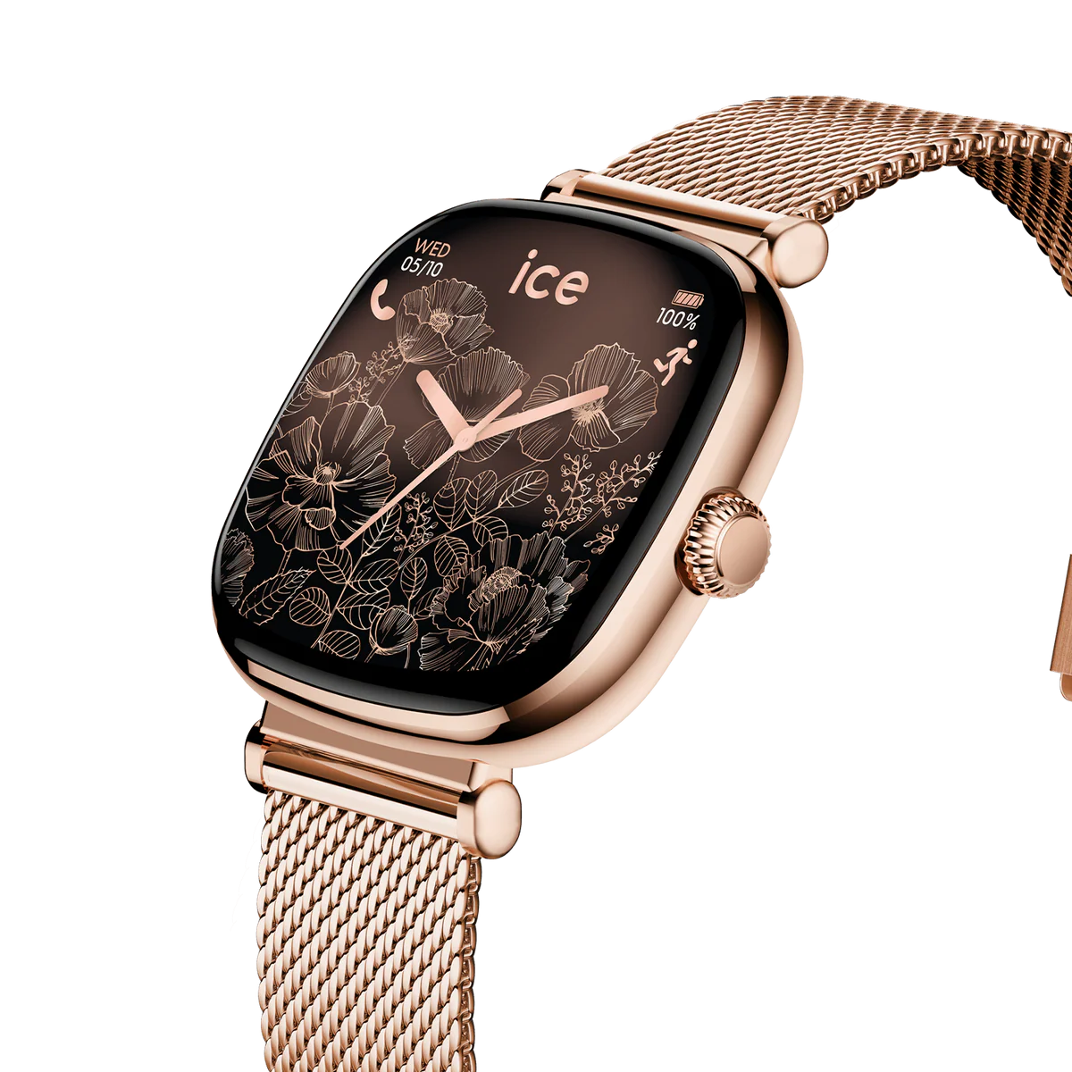 ICE smart SQ 2.0 square 1.70 Rose-Gold Milanese