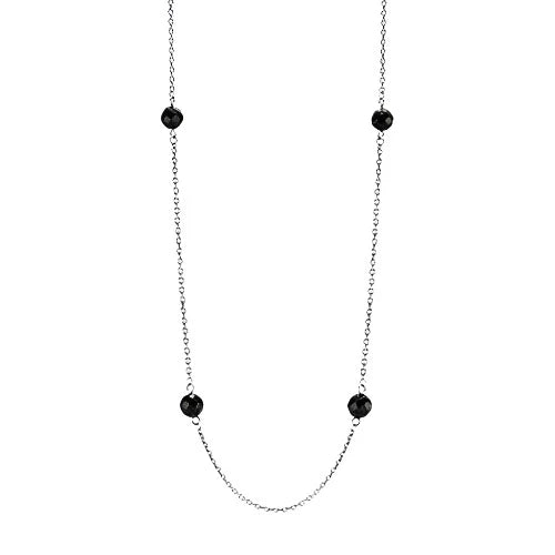 Pandora Sterling Silver &amp; Onyx 70cm Necklet 591013OX