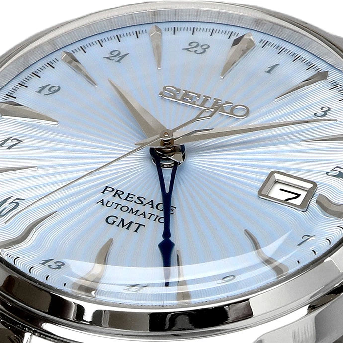 SEIKO Presage Cocktail Time GMT Light Blue Stainless Steel SSK037J1