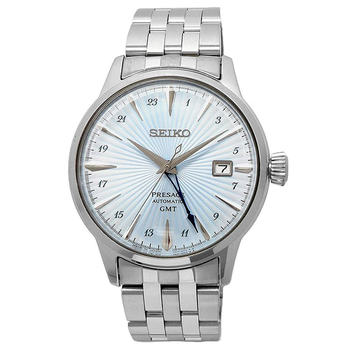 SEIKO Presage Cocktail Time GMT Light Blue Stainless Steel SSK037J1