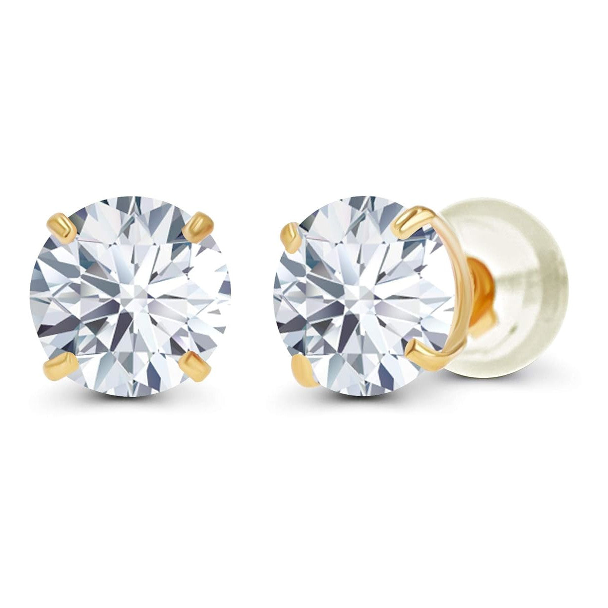 14KW Lab-Grown Diamond Stud Earrings 2.5CTW
