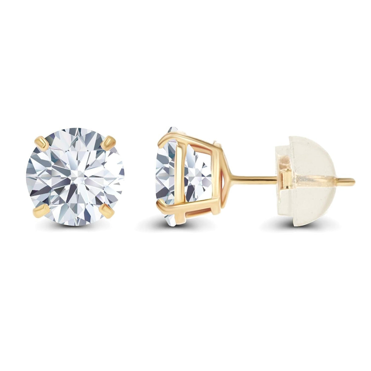 14KW Lab-Grown Diamond Stud Earrings 2.5CTW