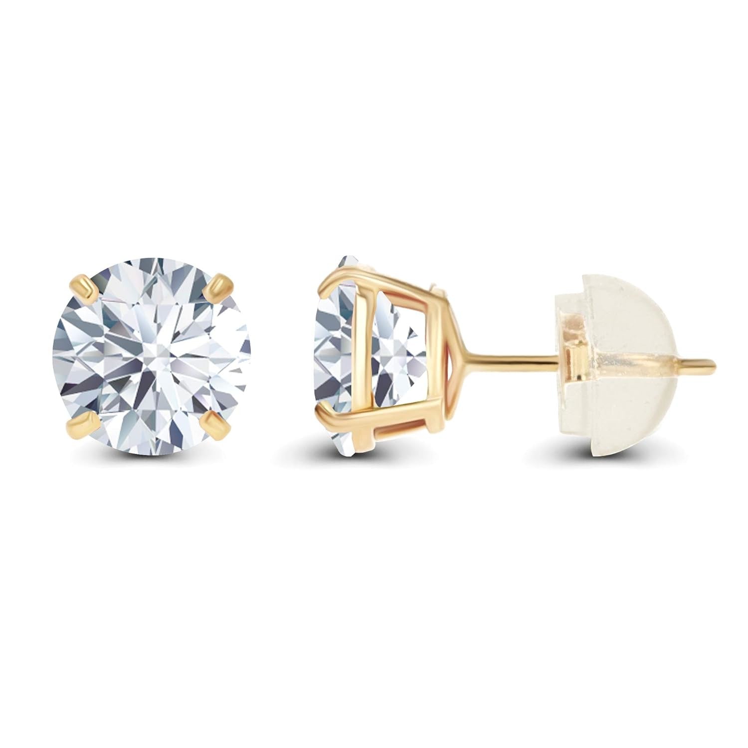 14KW Lab-Grown Diamond Stud Earrings 2.5CTW