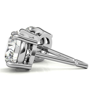 14K White Gold Lab Grown Diamond Stud Earrings 4CTW