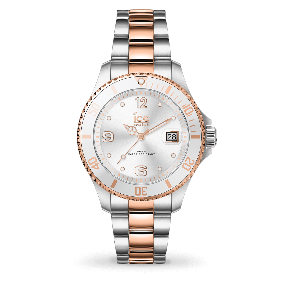 ICE steel - Silver rose-gold Small 3H 017322