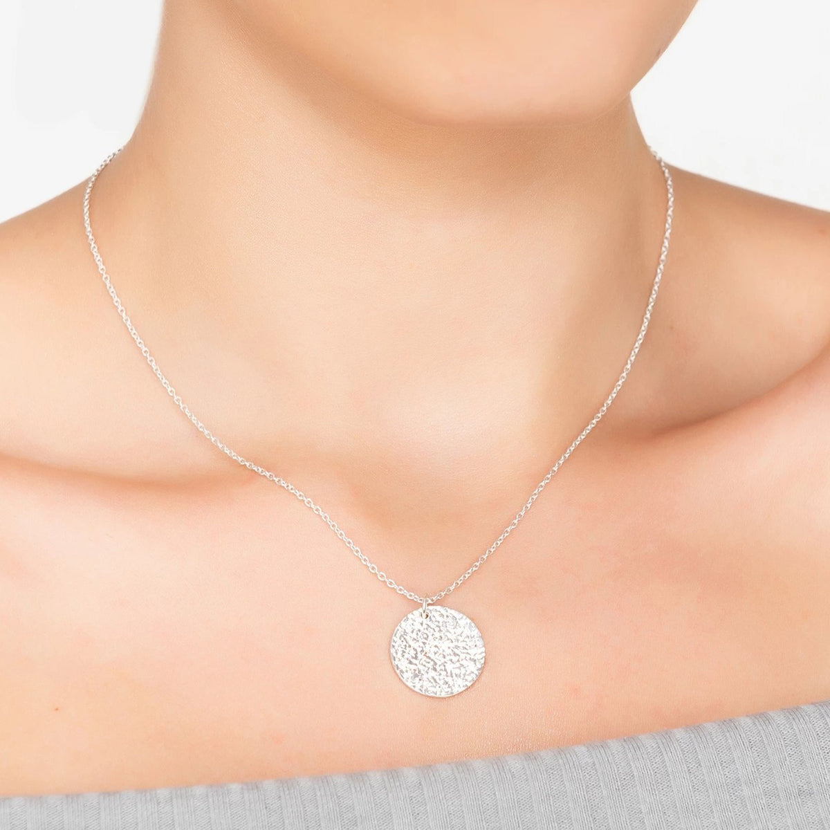 Full Moon Necklace - White Topaz