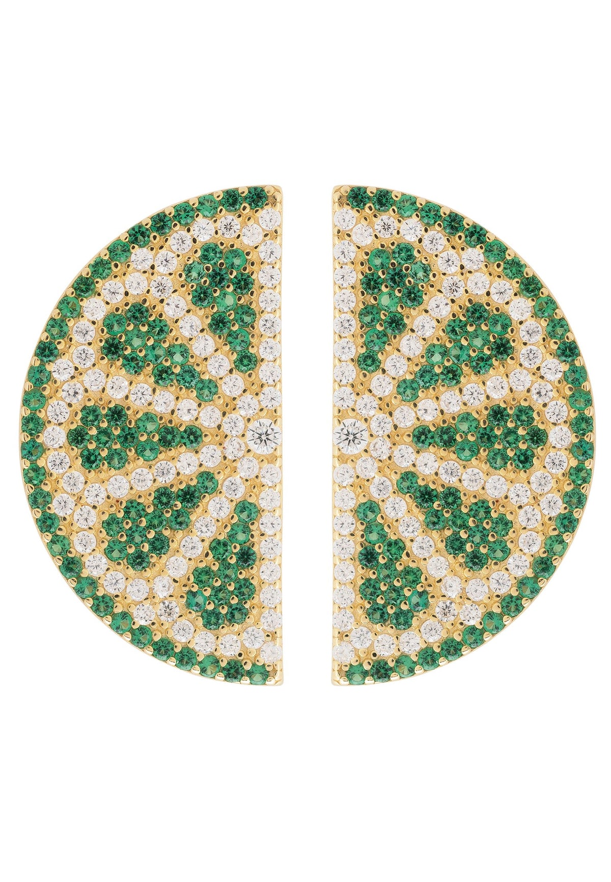 Lime Fruit Large Stud Earrings Gold