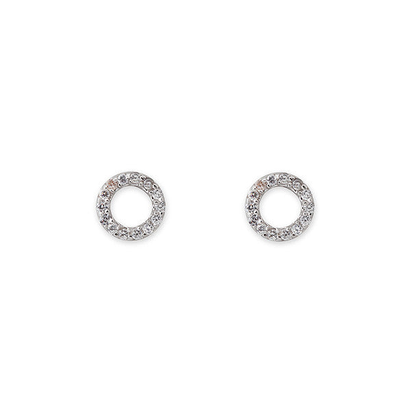 BIANC CZ CIRCLE EARRINGS
