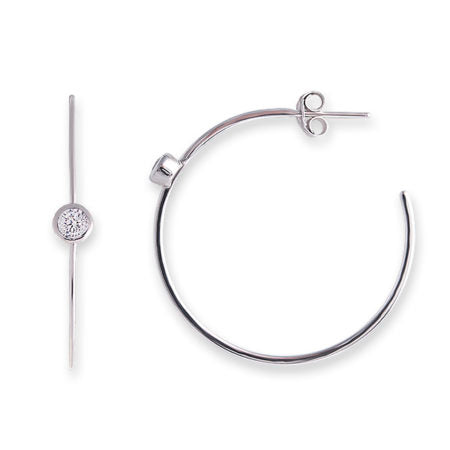 BIANC Hoop E/Rings with Bezel CZ 10100351