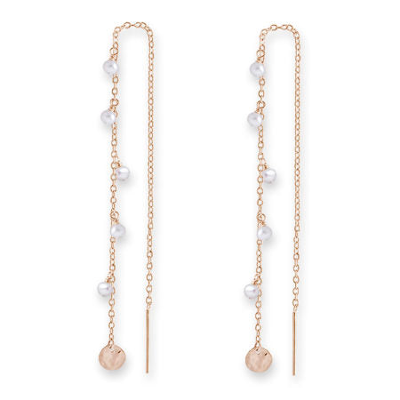 GOLD FRESHWATER PEARL &amp; DISC THREAD CHAIN 10100395