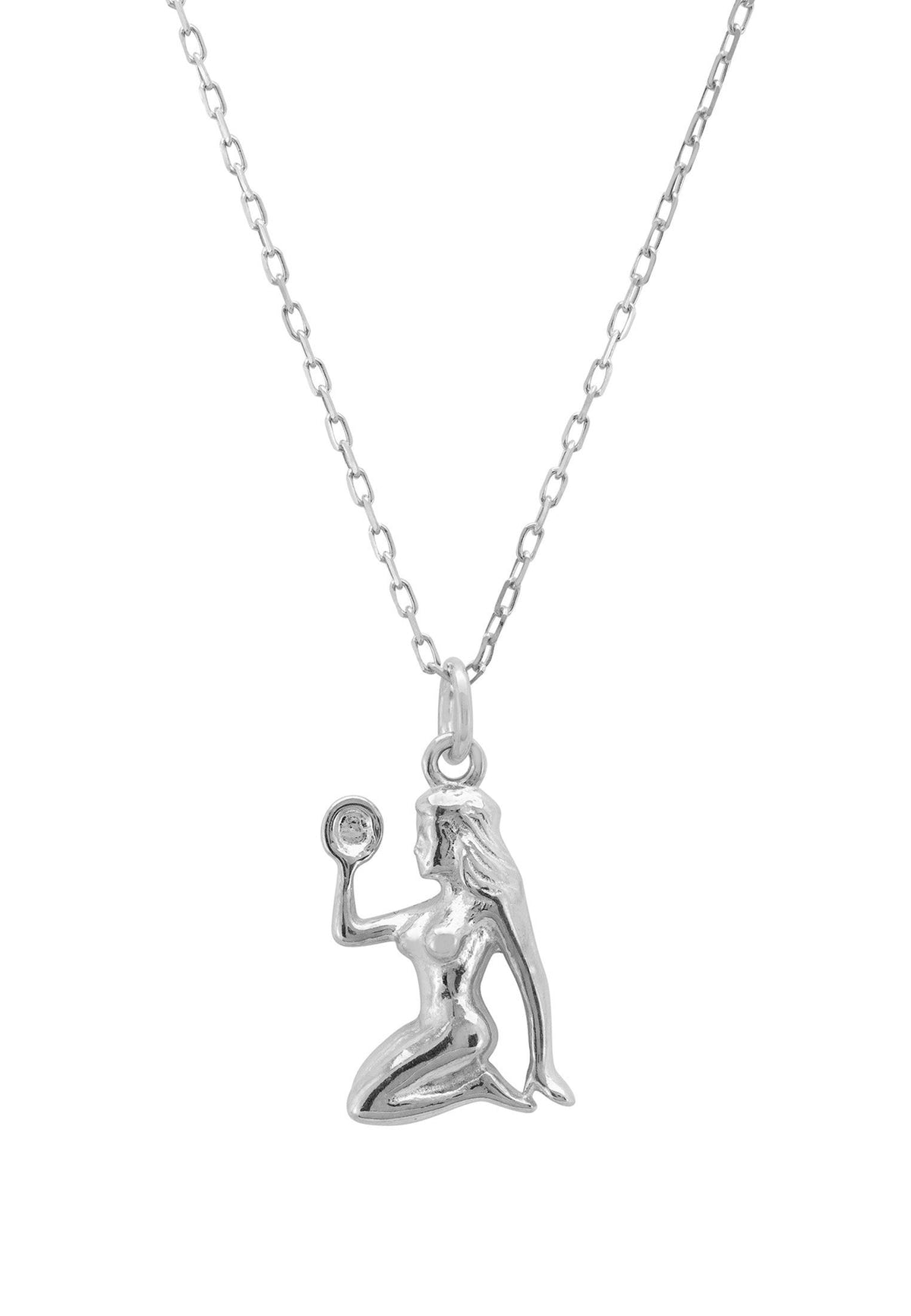 Zodiac Star Sign Necklace Silver Virgo