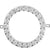 Sparkling Halo Circle Bracelet Silver
