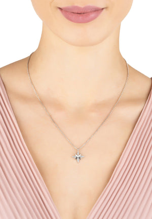 Polaris Starburst Necklace Silver