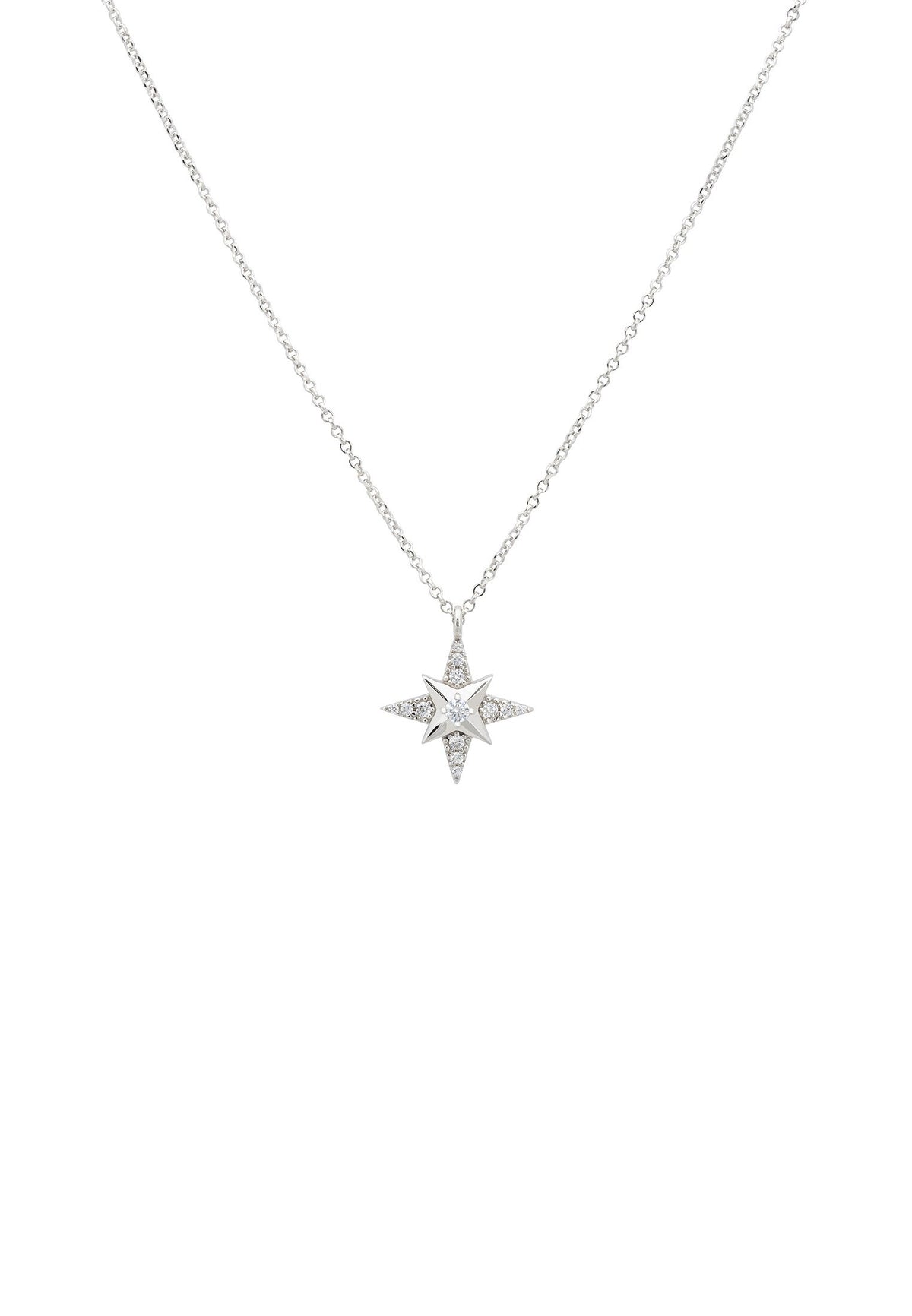 Polaris Starburst Necklace Silver
