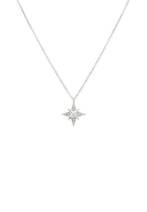 Polaris Starburst Necklace Silver