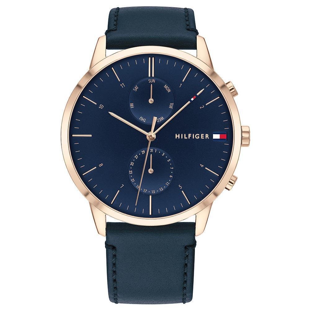 Tommy Hilfiger Blue Leather Men&#39;s Multi-function Watch 1710405