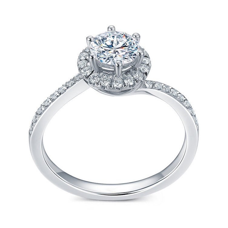 18CT White Gold Brilliant Cut Semi Diamond Mount