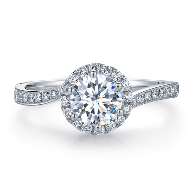 18CT White Gold Brilliant Cut Semi Diamond Mount