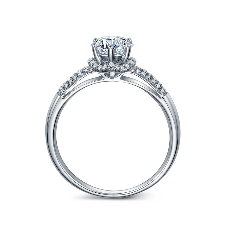 18CT White Gold Brilliant Cut Semi Diamond Mount