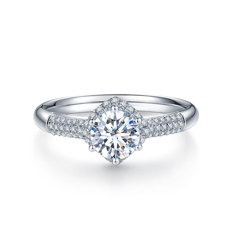 18CT White Gold Brilliant Cut Semi Diamond Mount