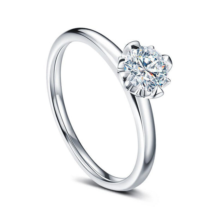 18CT White Gold Brilliant Cut Diamond Mount