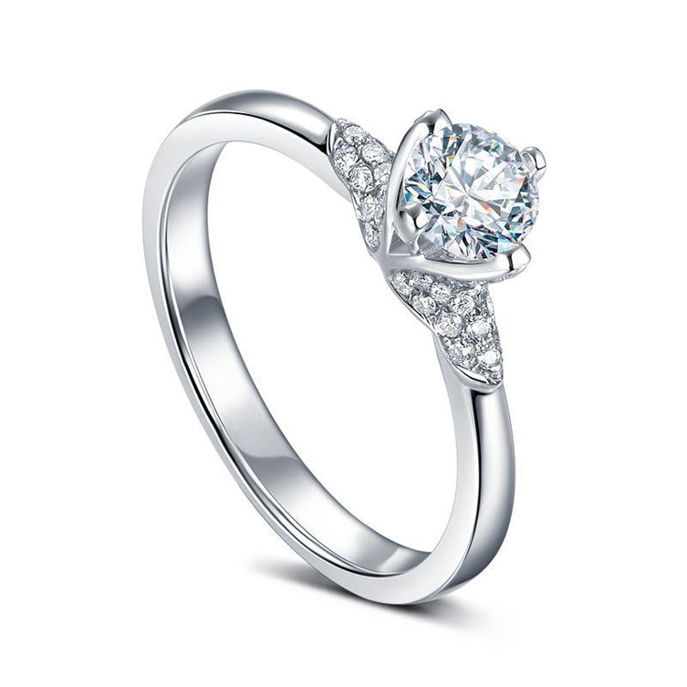 18CT White Gold Brilliant Cut Semi Diamond Mount