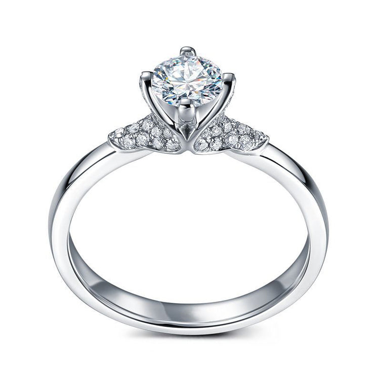 18CT White Gold Brilliant Cut Semi Diamond Mount