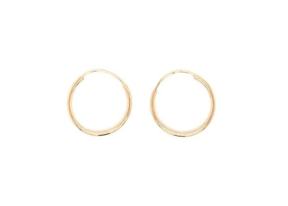 9K Yellow Gold Sleepers 12mm (tube 0.08mm) 9KER168Y12