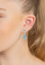 Augusta Blue Topaz Teardrop Earrings Silver