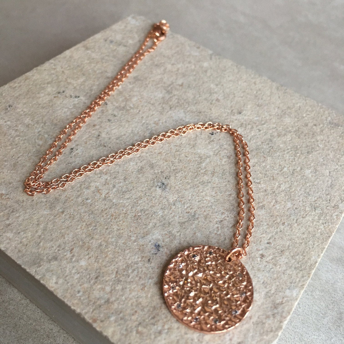 Full Moon Necklace - White Topaz