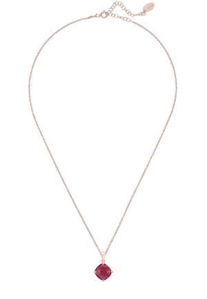 Empress Pink Tourmaline Gemstone Necklace Rosegold