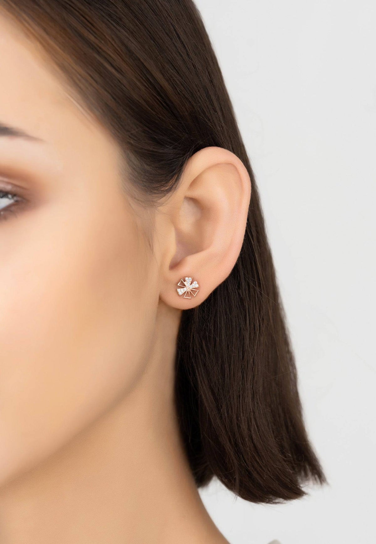 Paris Stud Earrings Rosegold