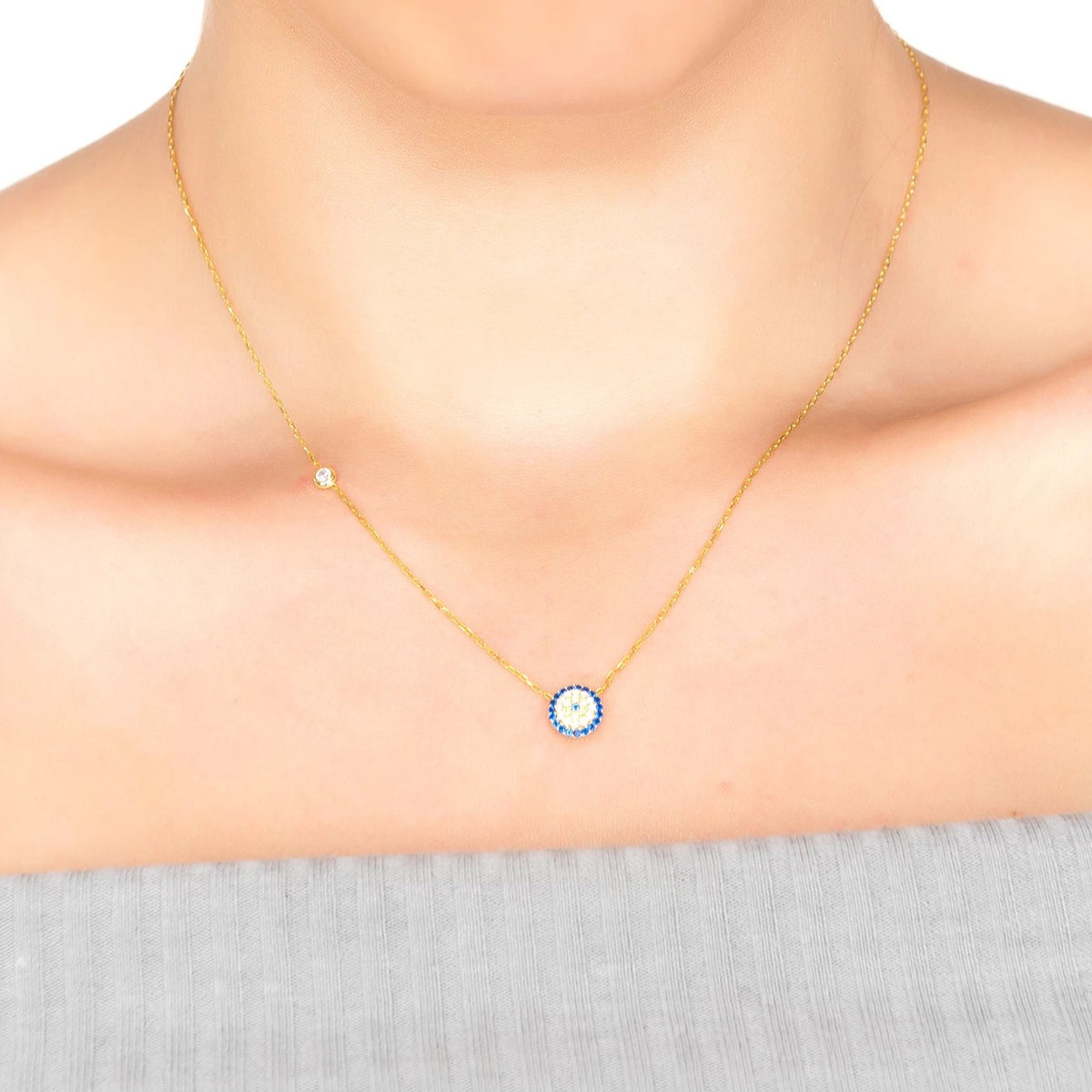 Evil Eye Necklace Gold