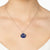 Zodiac Lapis Lazuli Gemstone Star Constellation Pendant Necklace Silver Virgo