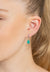 Catherine Teardrop Paraiba Tourmaline Huggie Hoop Earrings Silver