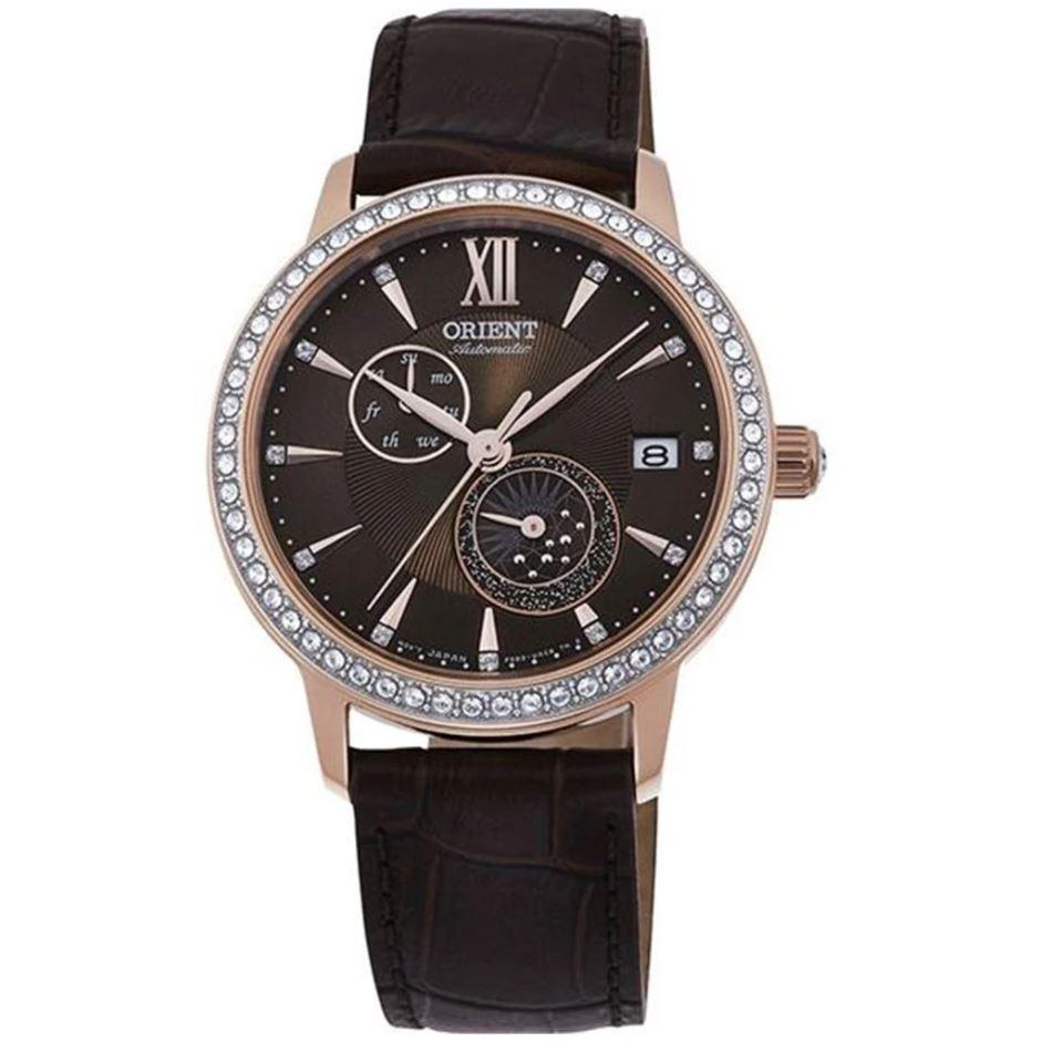 ORIENT Ladies&#39; Automatic Brown Leather Strap Watch RA-AK0005Y10B