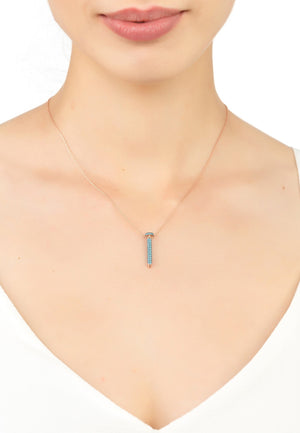 Nail Turquoise Necklace Rosegold