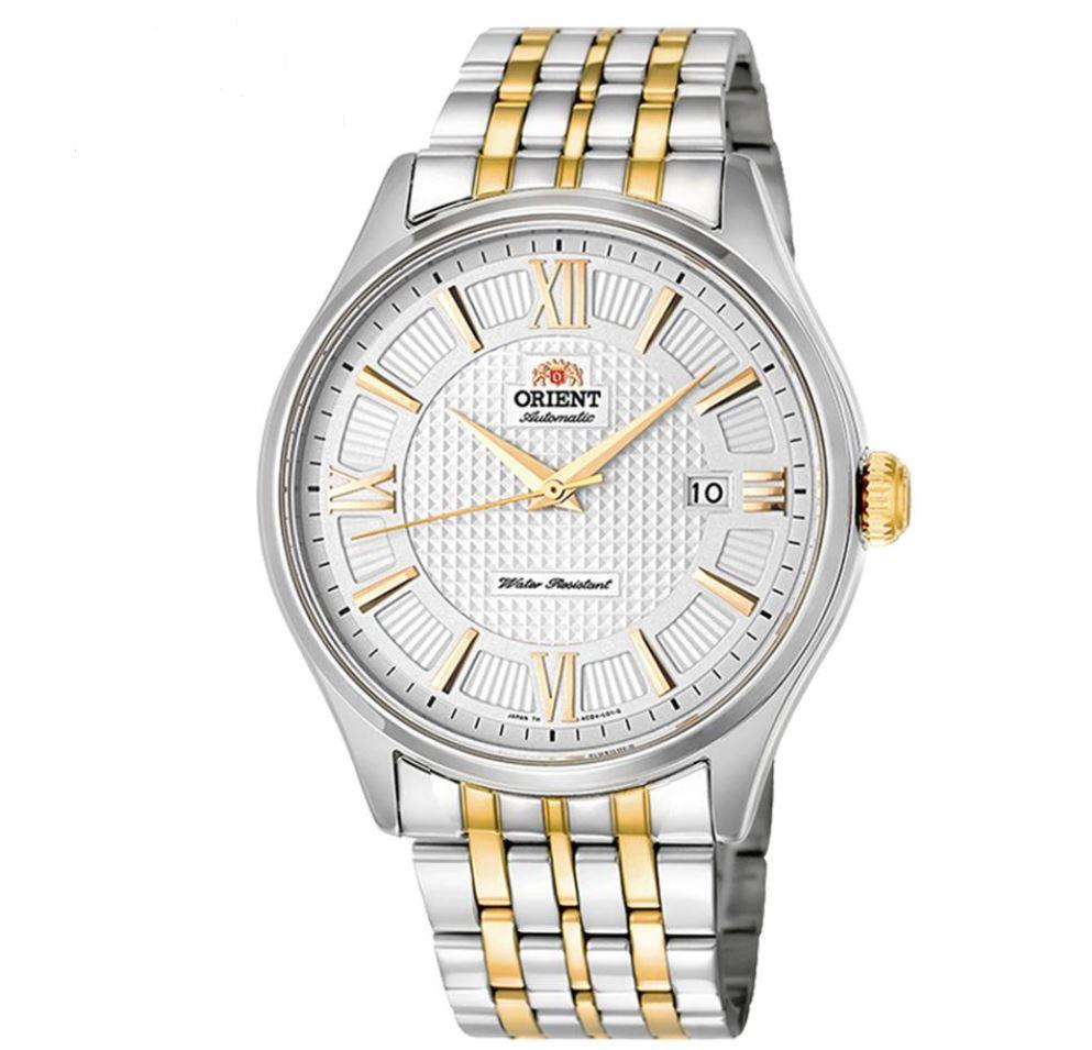 Orient Men&#39;s Automatic Two Tone Stainless Steel Strap Watch SAC04002W0