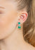 Penelope Drop Earrings Colombian Emerald Silver