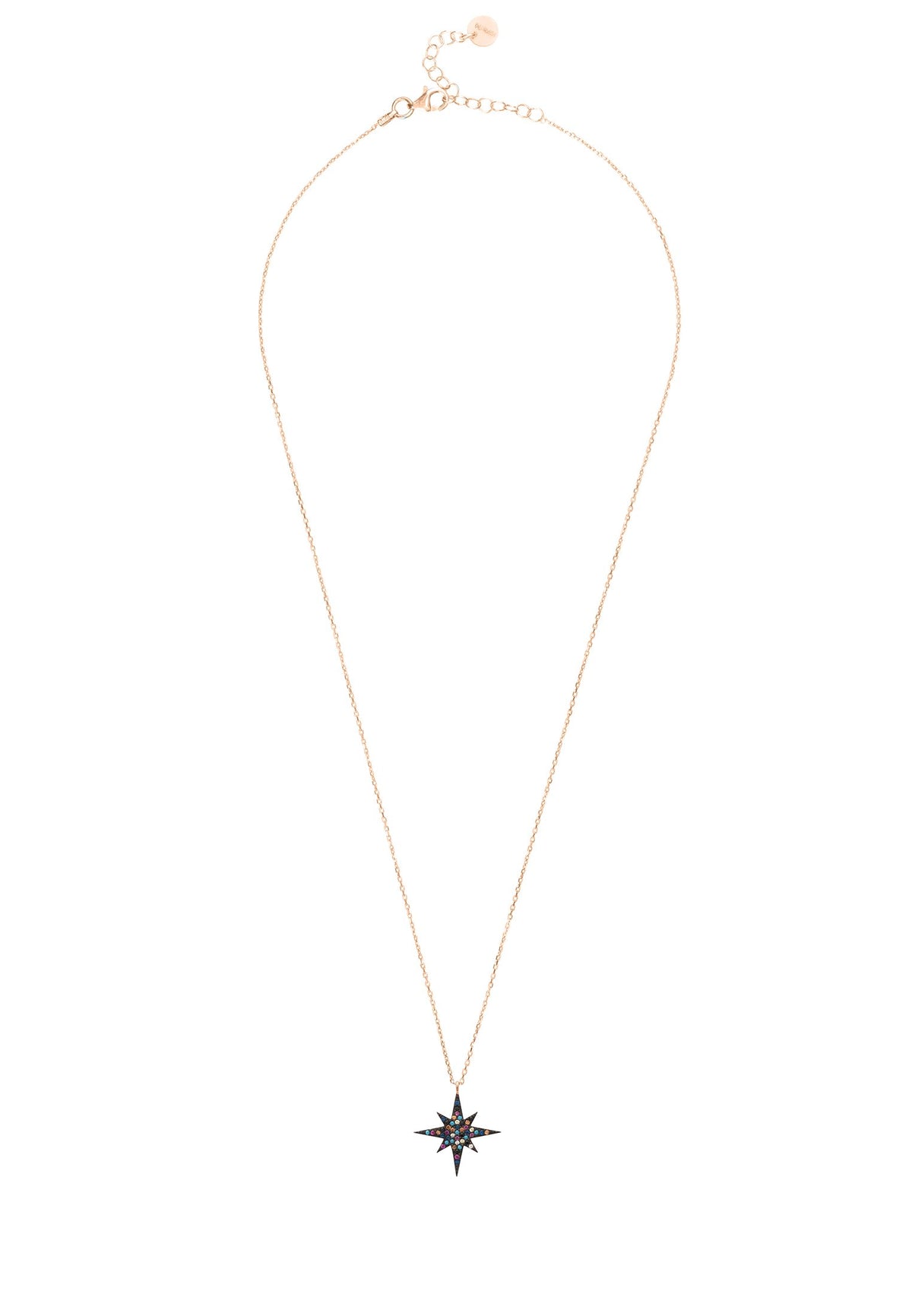 Starburst Multicoloured Necklace Rosegold