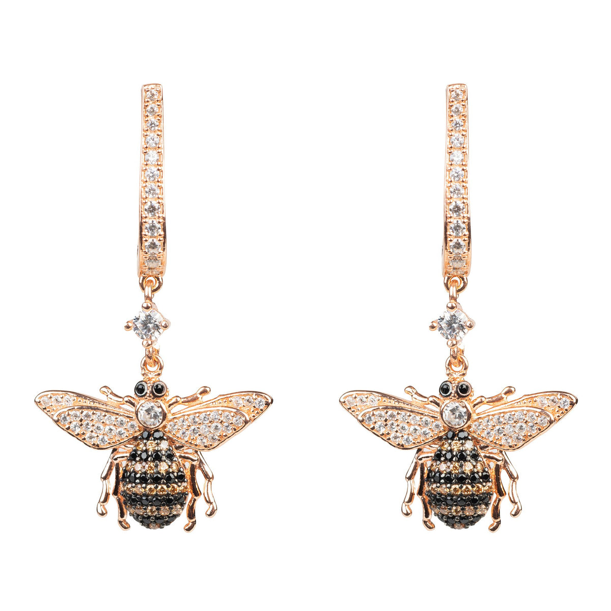 Honey Bee Drop Earring Rosegold