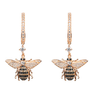 Honey Bee Drop Earring Rosegold