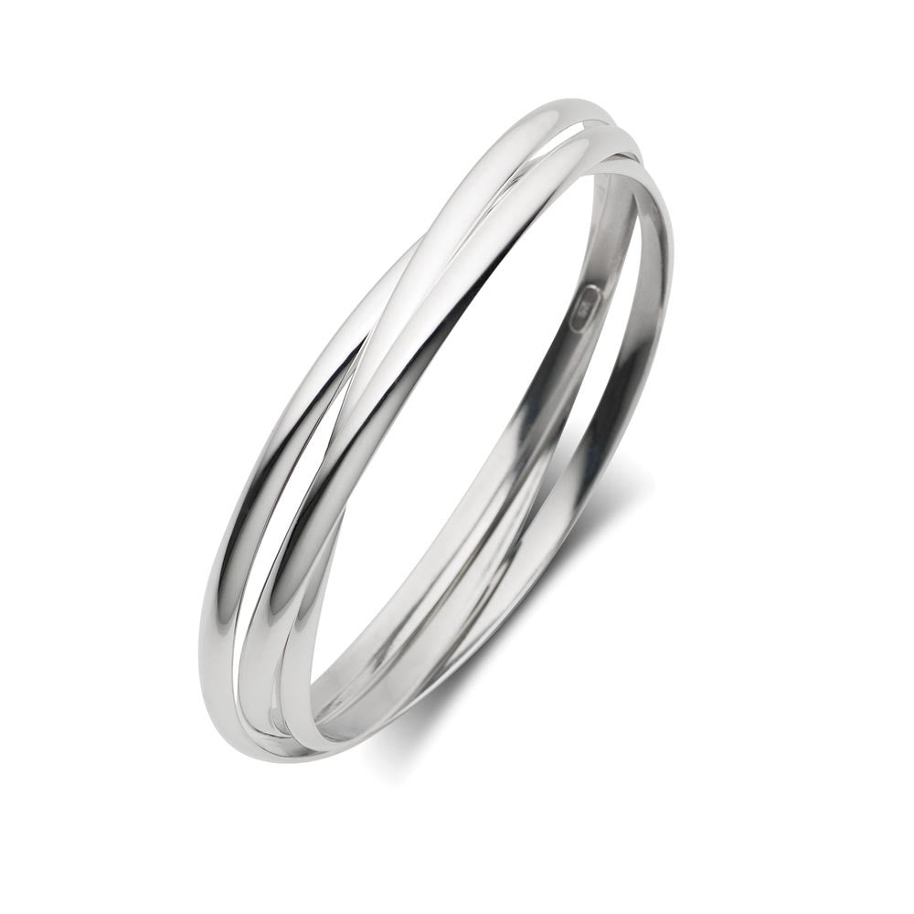 Sterling Silver Trio Bangle BG101