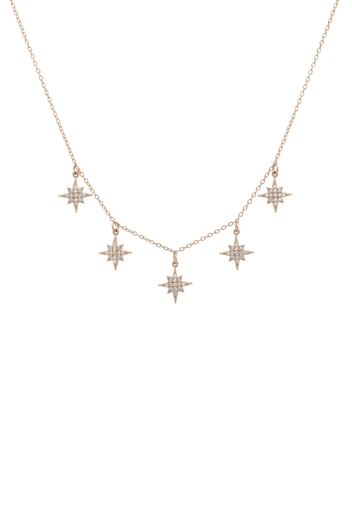 Starburst Choker Necklace Rosegold