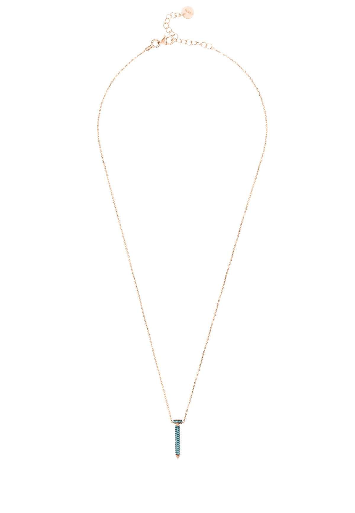 Nail Turquoise Necklace Rosegold