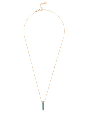 Nail Turquoise Necklace Rosegold